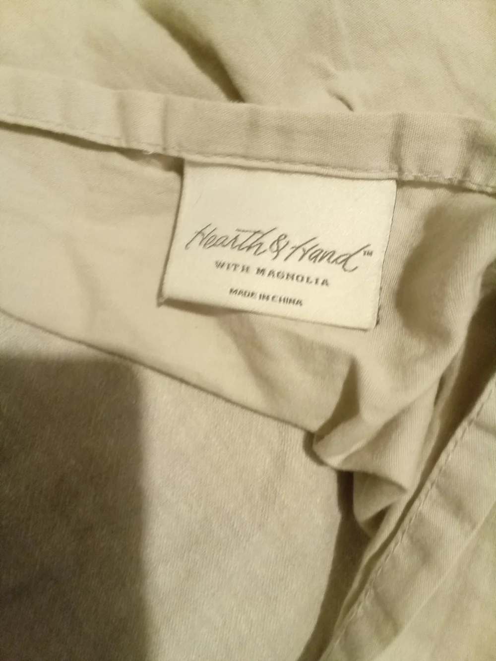 Hearth & Hand Gray Linen Blend King Size Pillowcases (2)